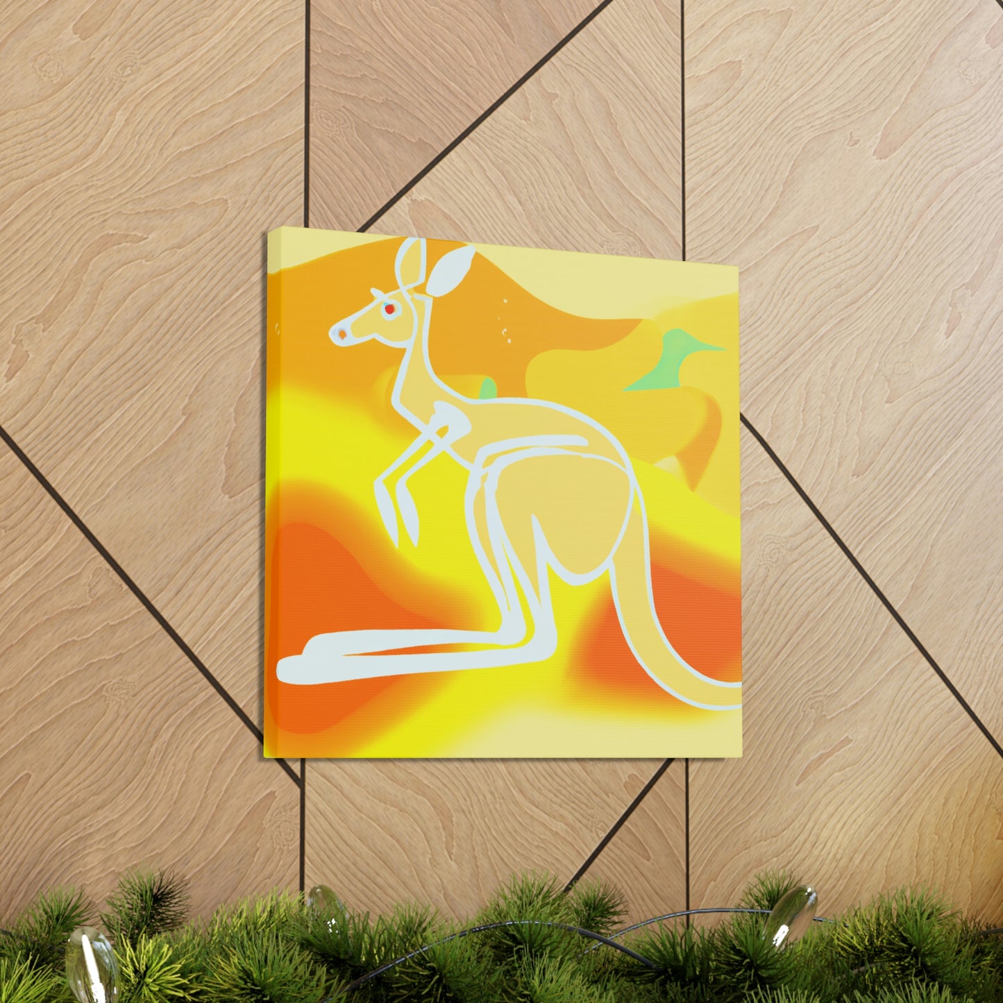 Kangaroo's Living Vividly - Canvas