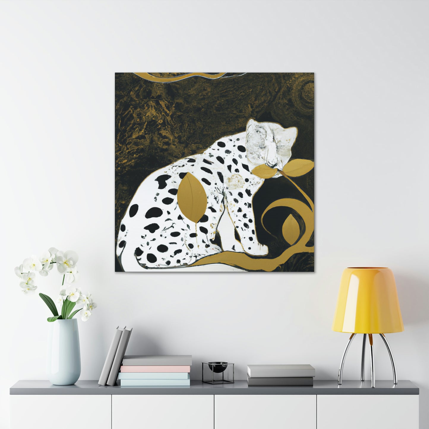 "Clouded Leopard Glistens" - Canvas