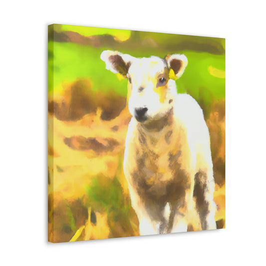 Lamb in Moonlight Glow - Canvas