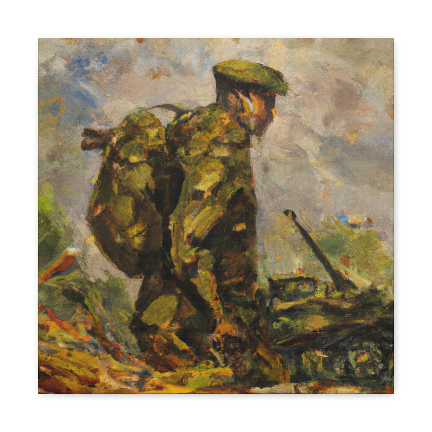 "The Gallant Artilleryman" - Canvas