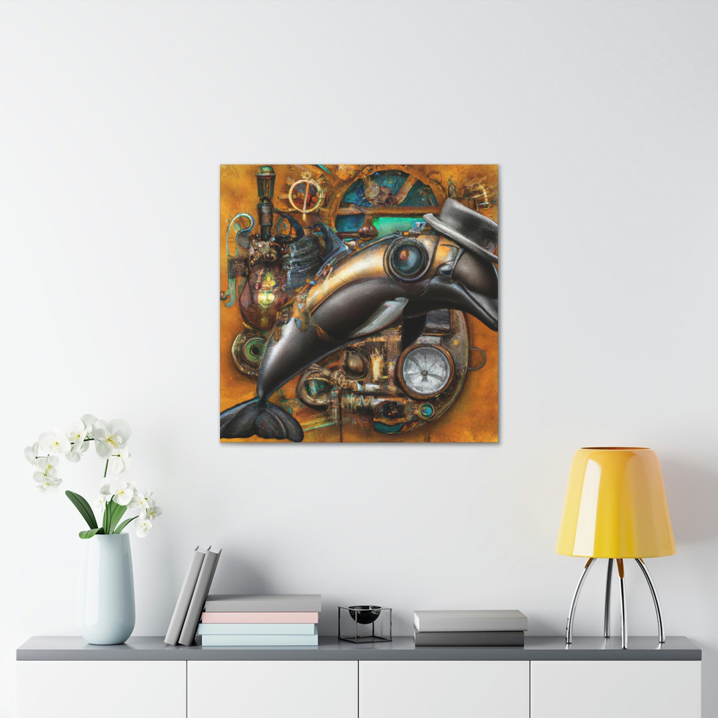 Dolphin Steampunk Ballet - Canvas