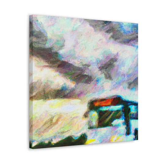 "Bus Against A Crimson Sky" - Canvas