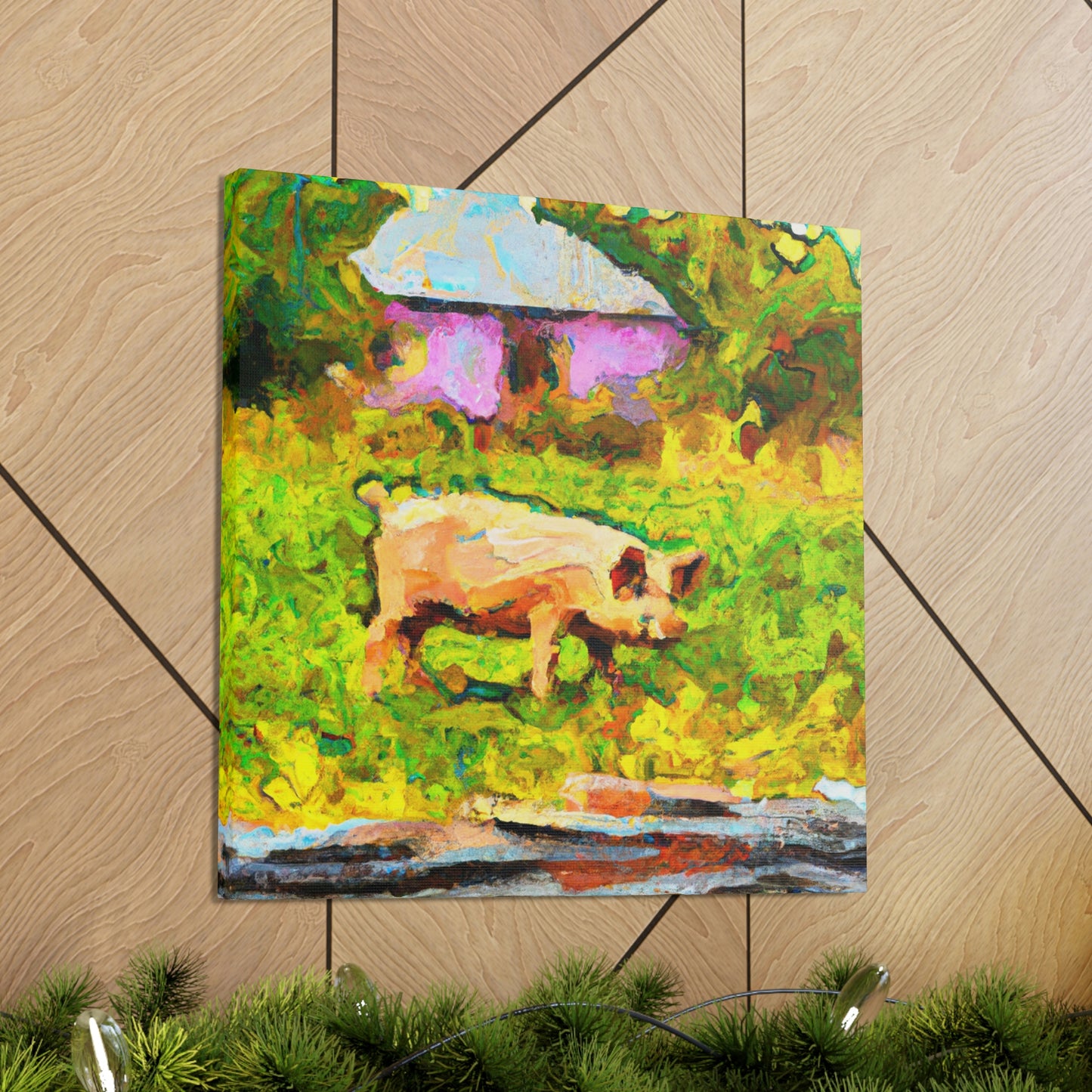 "Pig in Impressionism" - Canvas