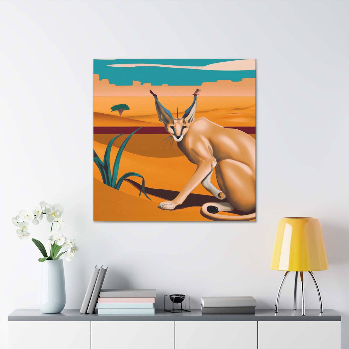 "Caracal's Classic Shine" - Canvas