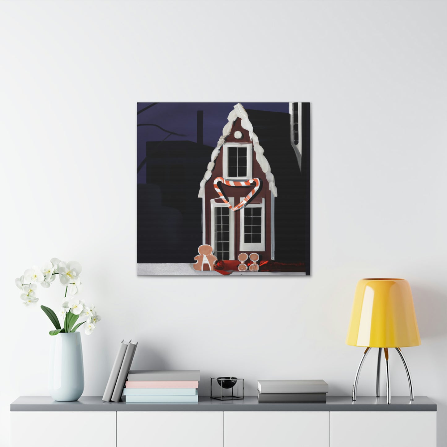 "Gingerbread Dream House" - Canvas