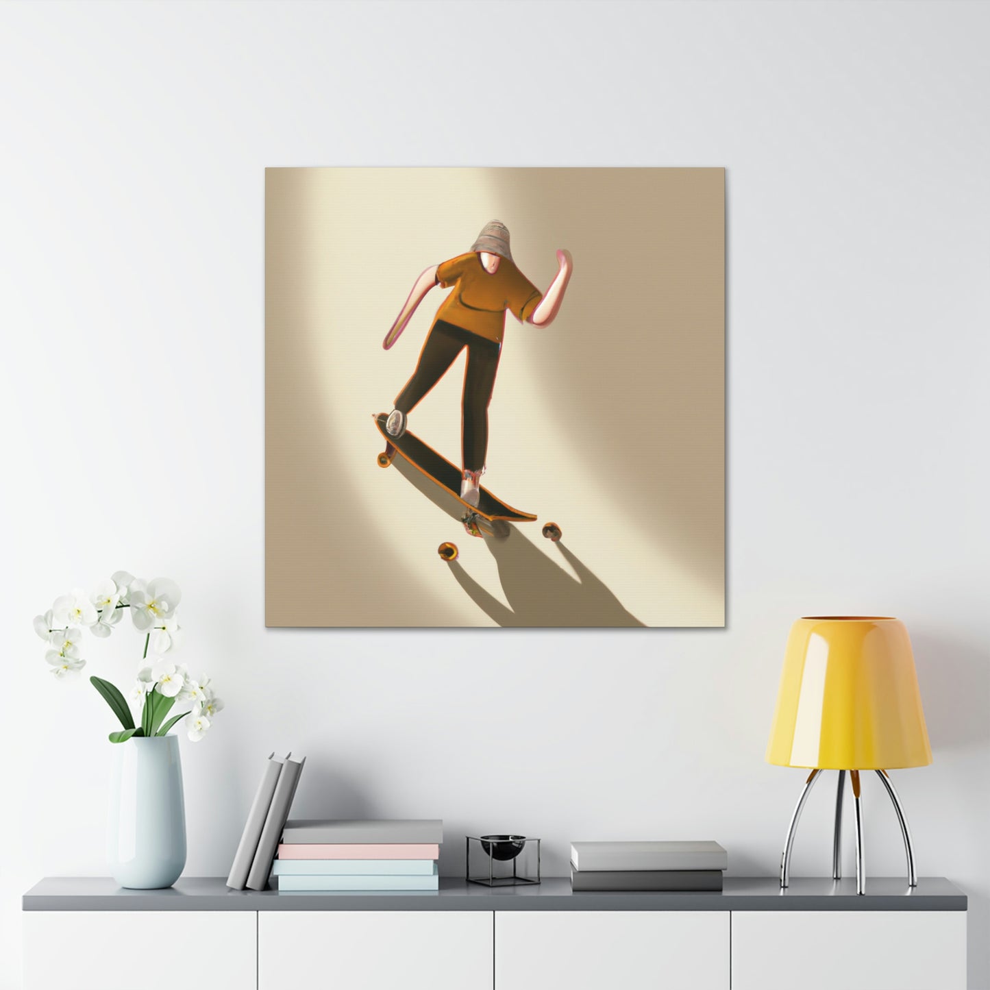 Skateboarding Abstract Minimalism - Canvas