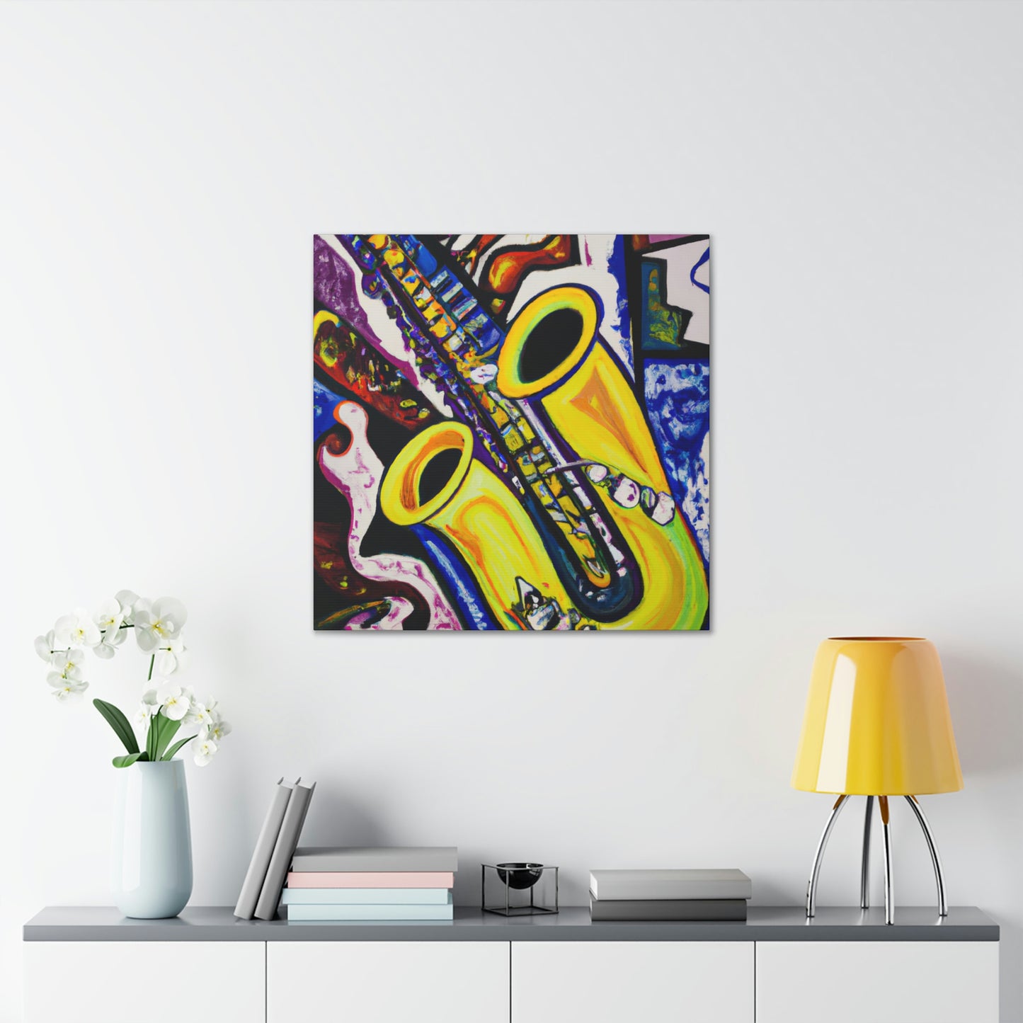 "Saxophone in Motion" - Canvas