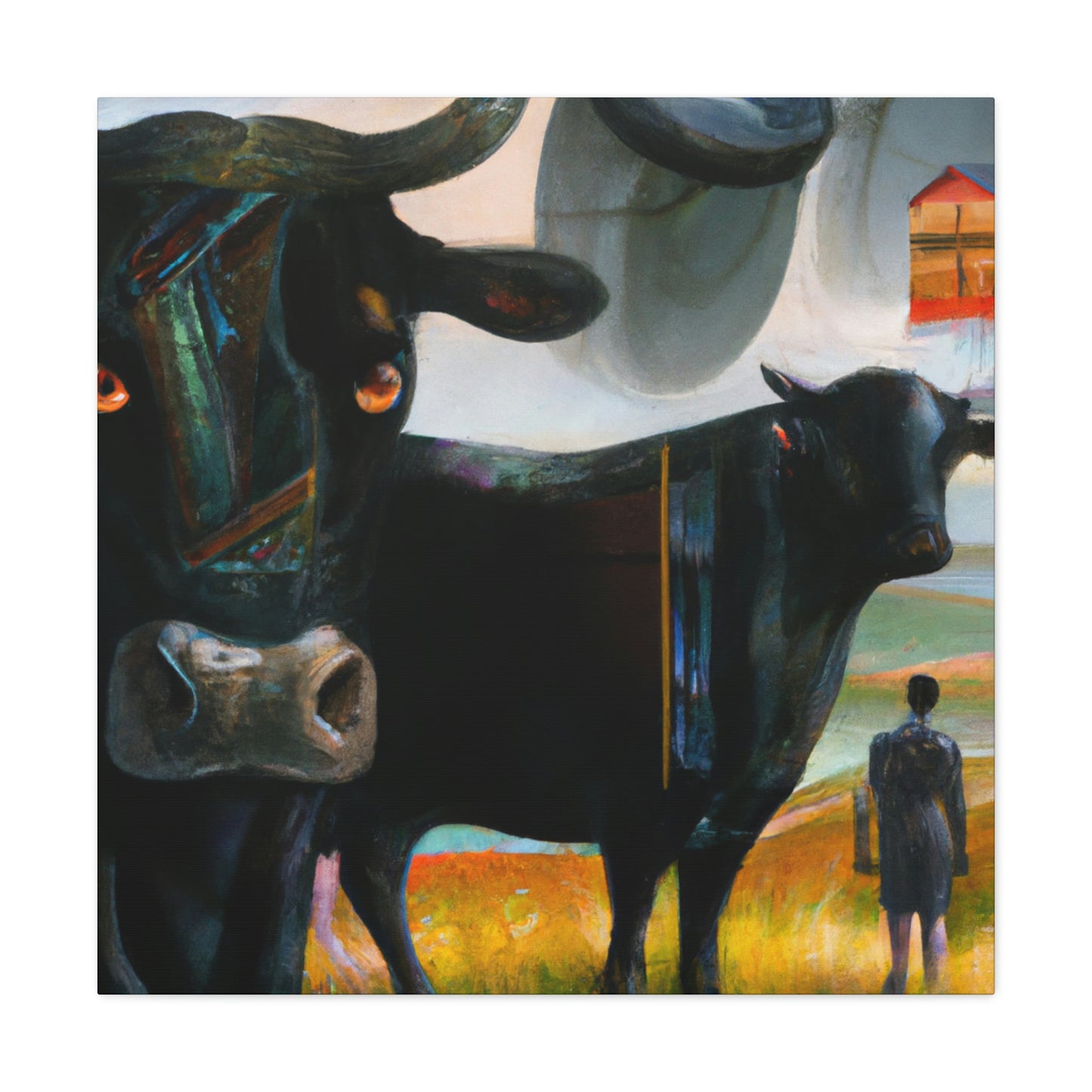 "Black Angus Dreamscape" - Canvas