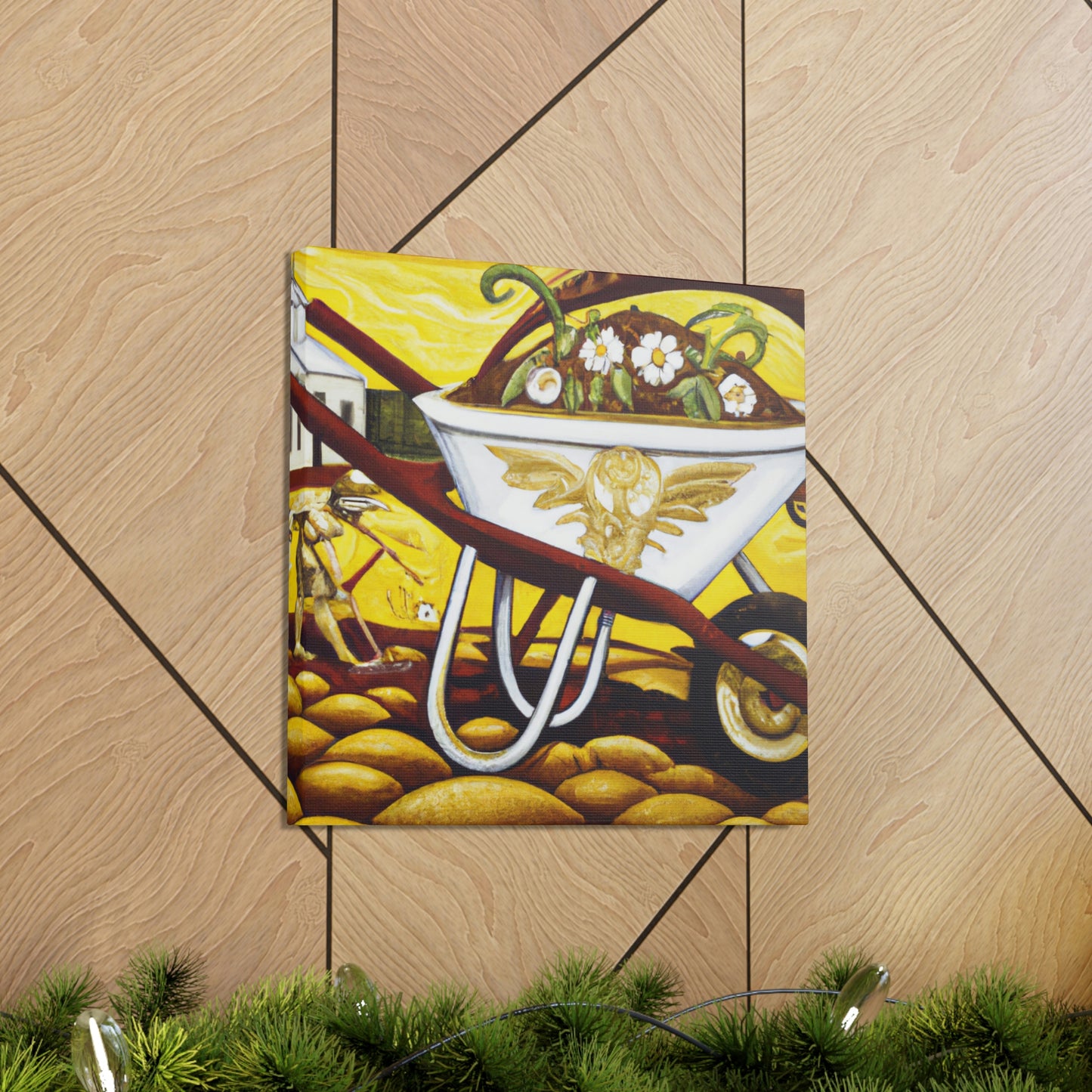 "Wheelbarrow in Bloom" - Canvas