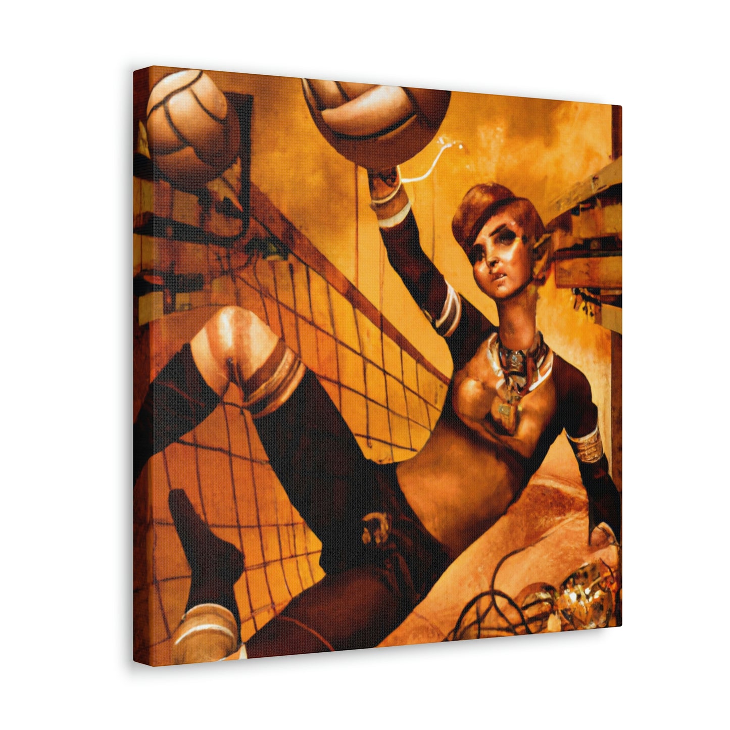 Victory in Steampunk Volley - Canvas