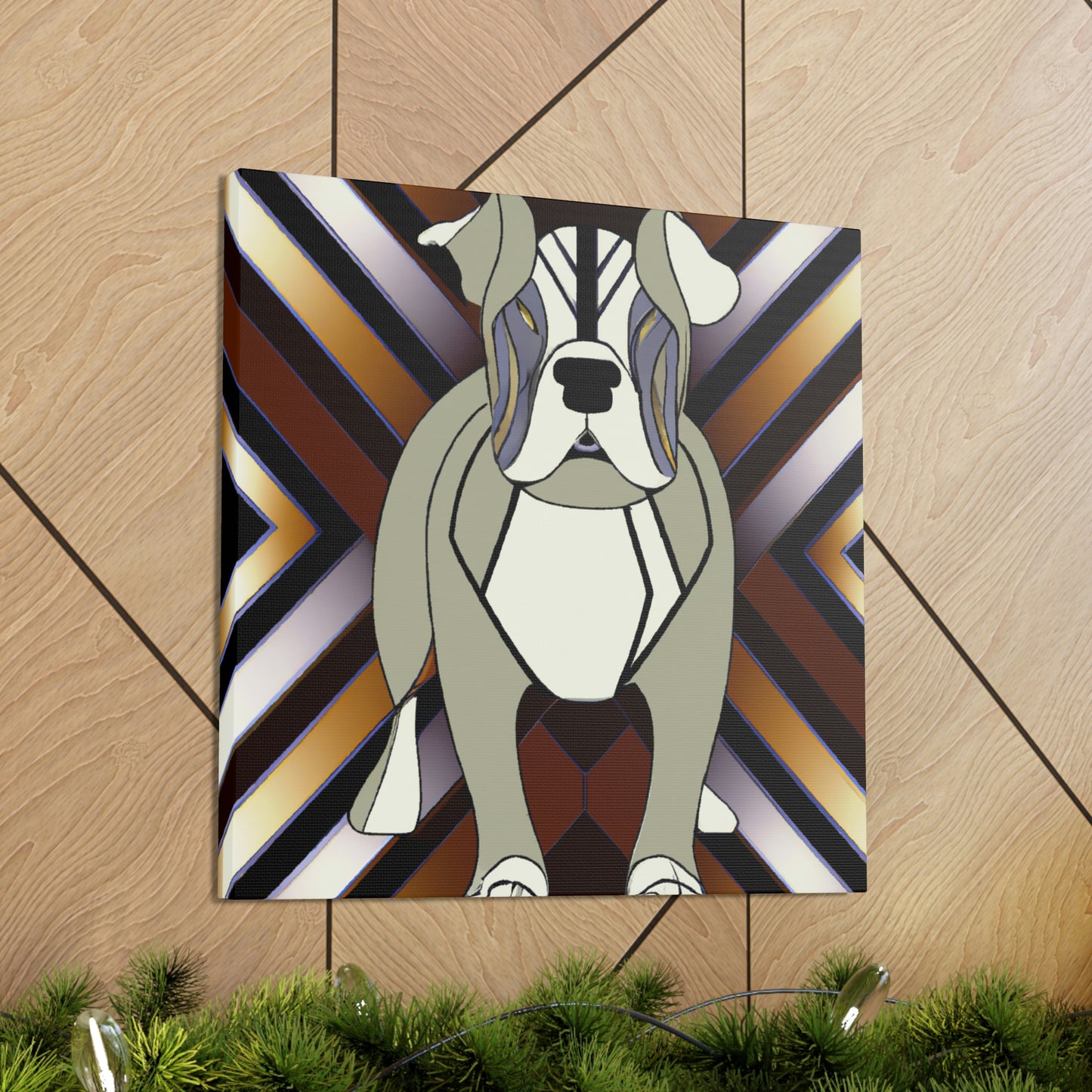 "Bold Bulldog Blooms" - Canvas