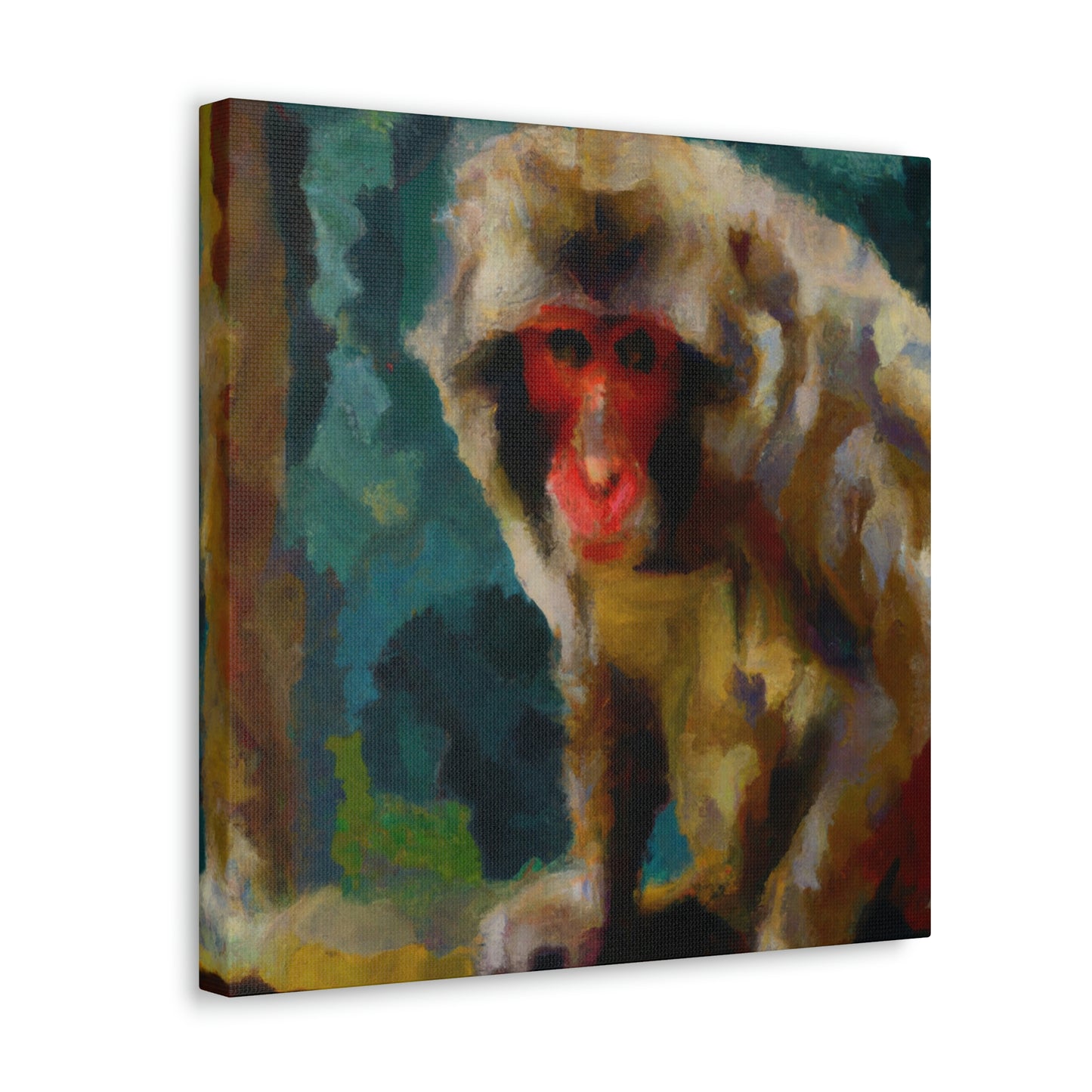 "Macaque in Contemplation" - Canvas