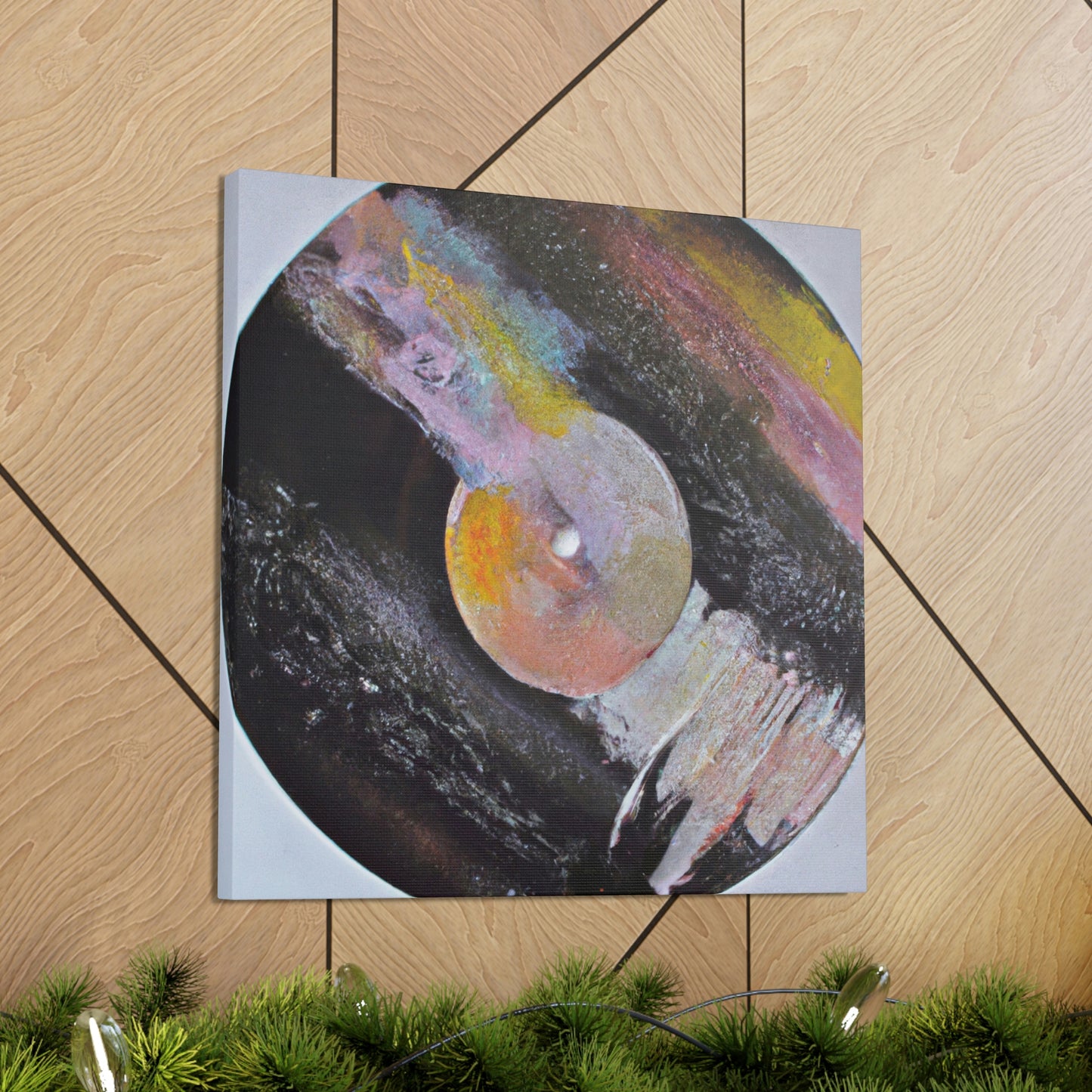 Vinyl Records Ablaze - Canvas