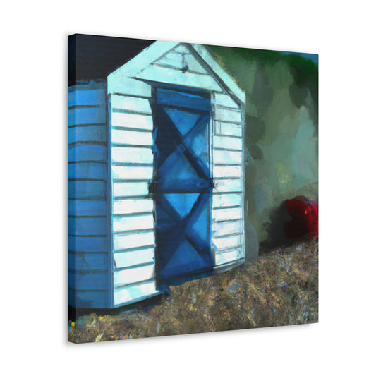 "Beach Hut at Sunrise" - Canvas