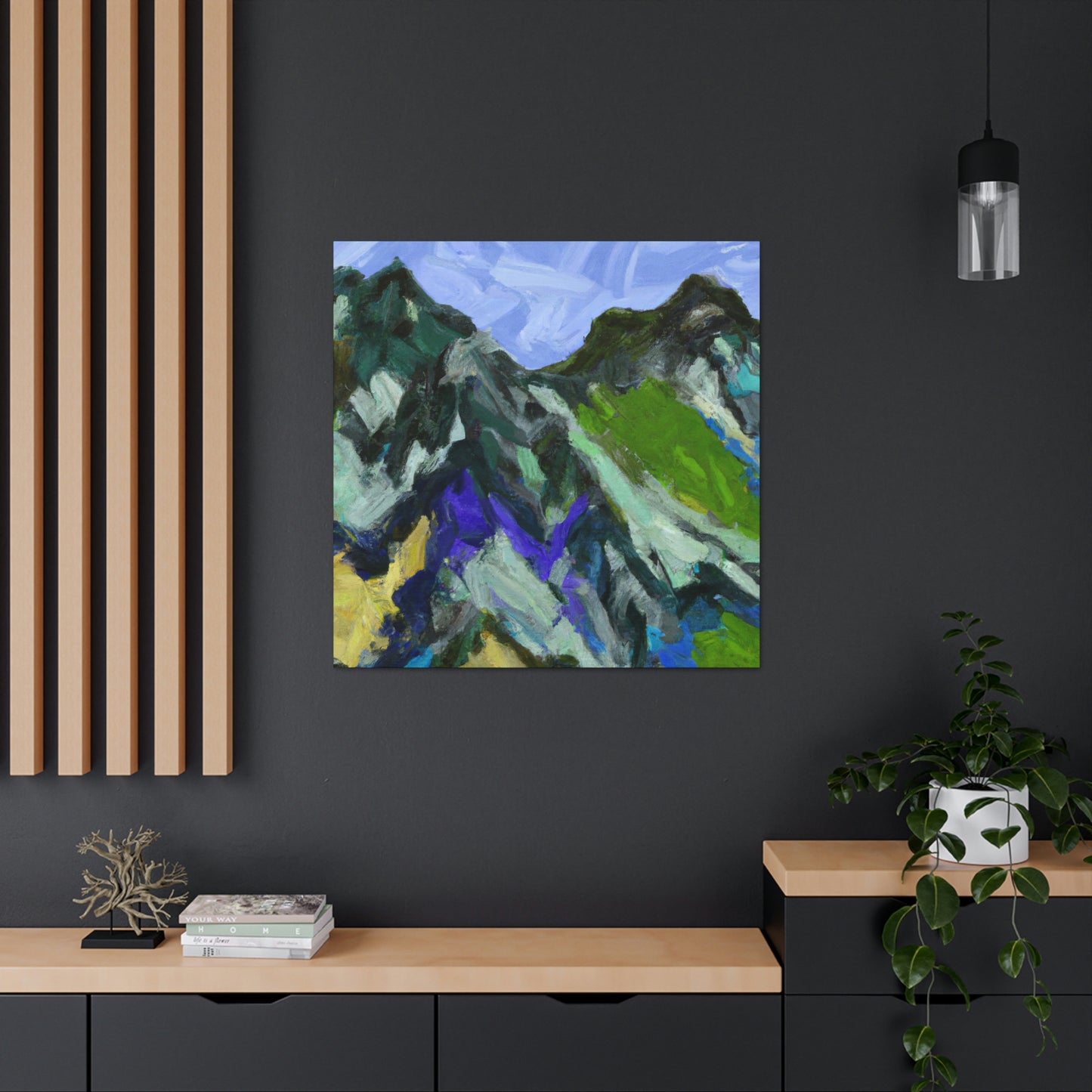 "Mountainous Abstract Vision" - Canvas