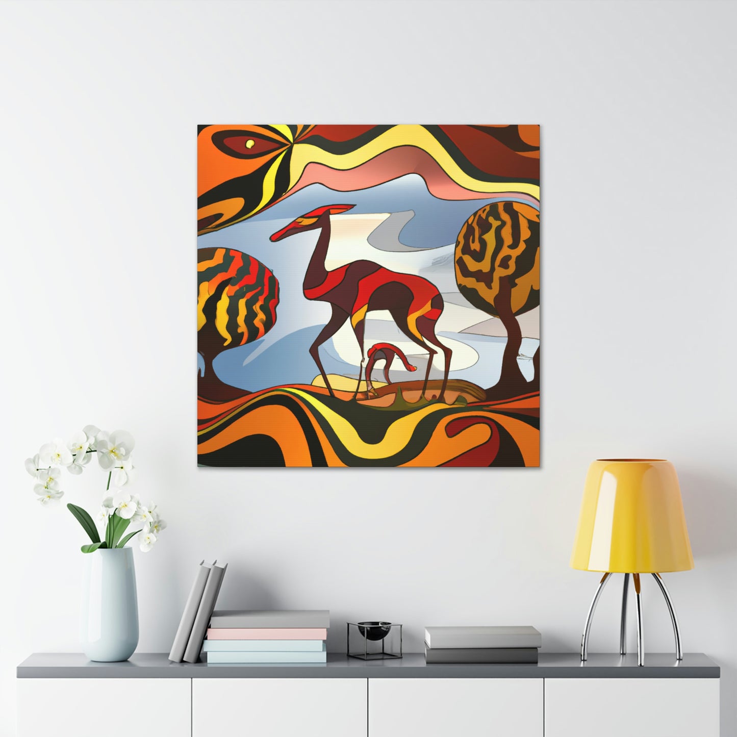 "Antelope in Art Deco" - Canvas