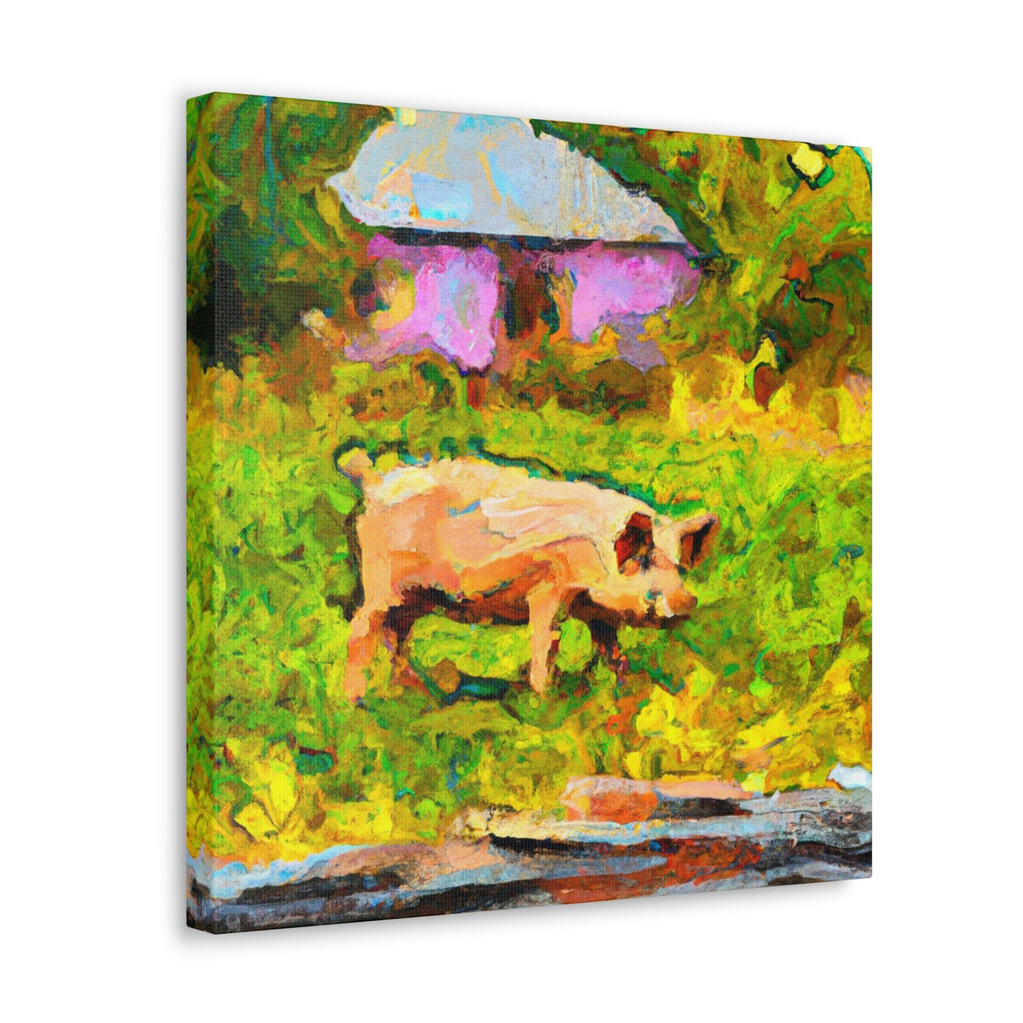 "Pig in Impressionism" - Canvas