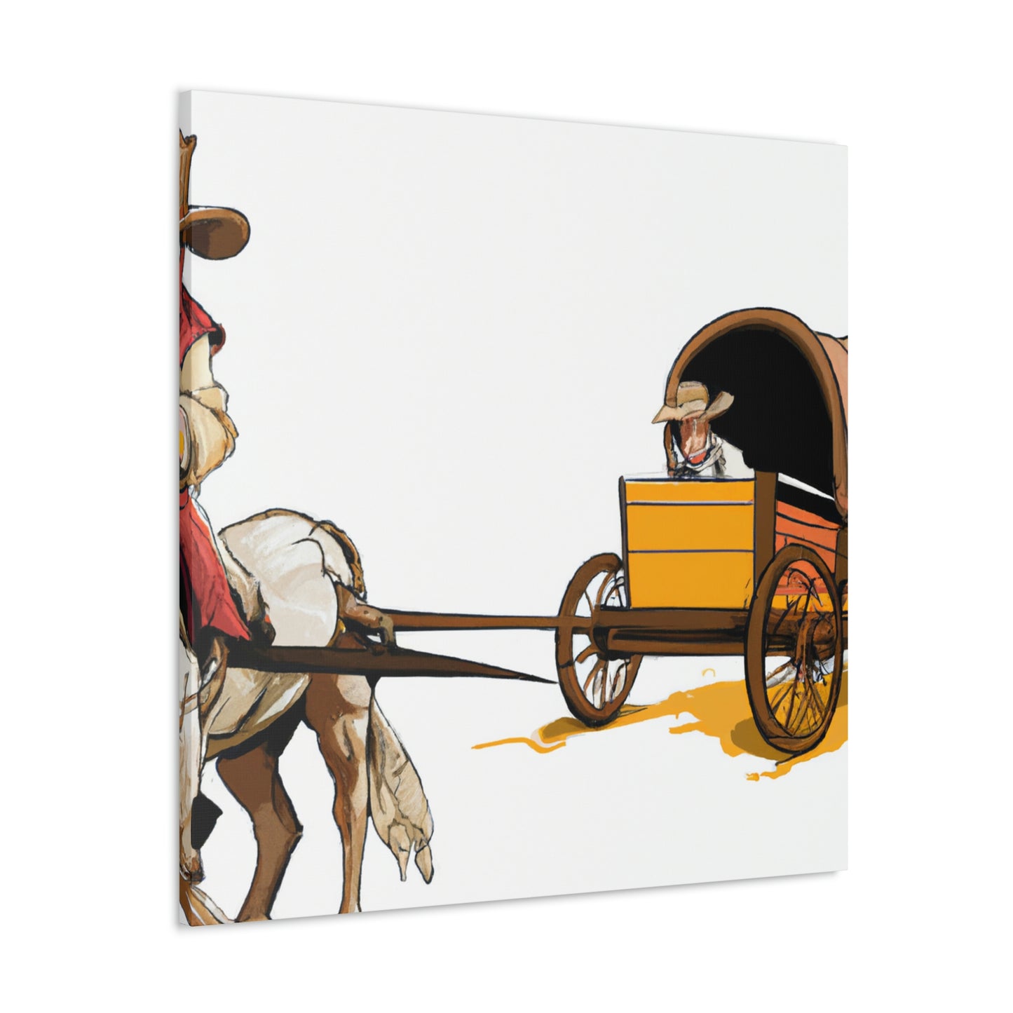 "Wagon of Classic Elegance" - Canvas