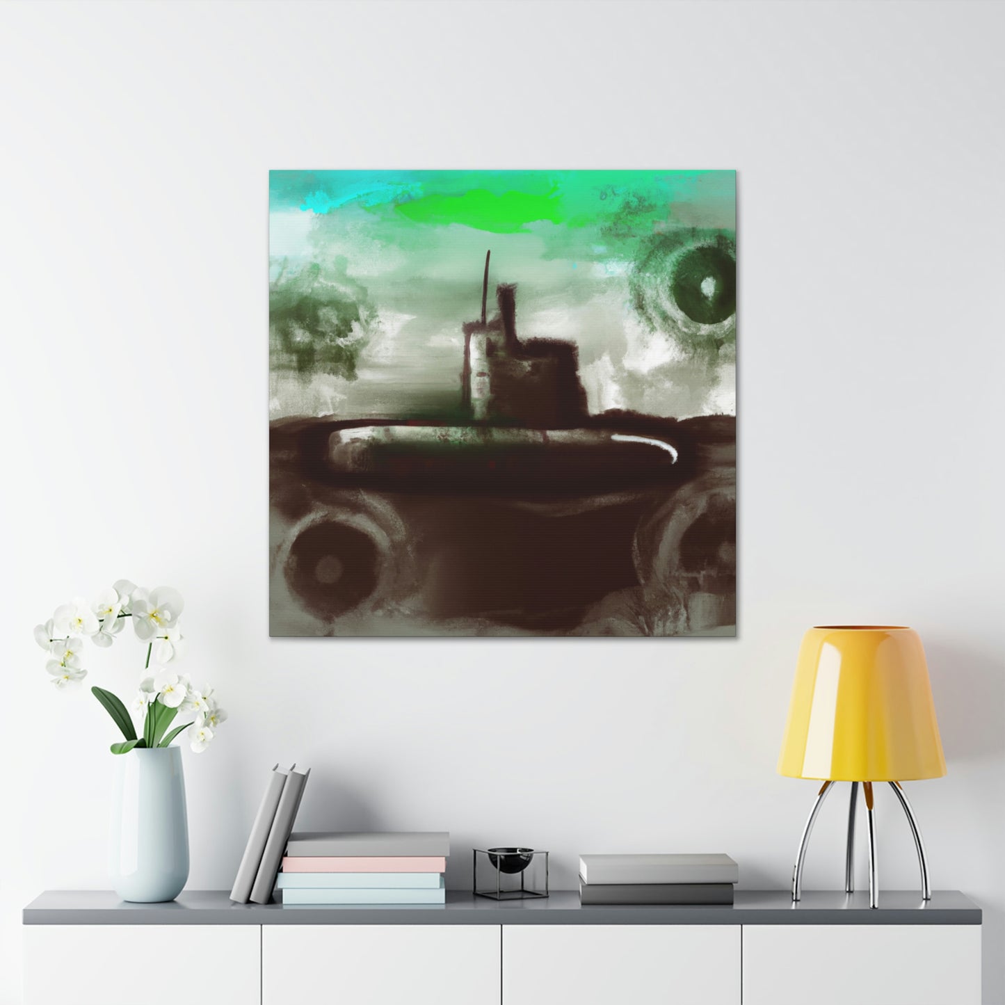 Submarine Below The Sea - Canvas