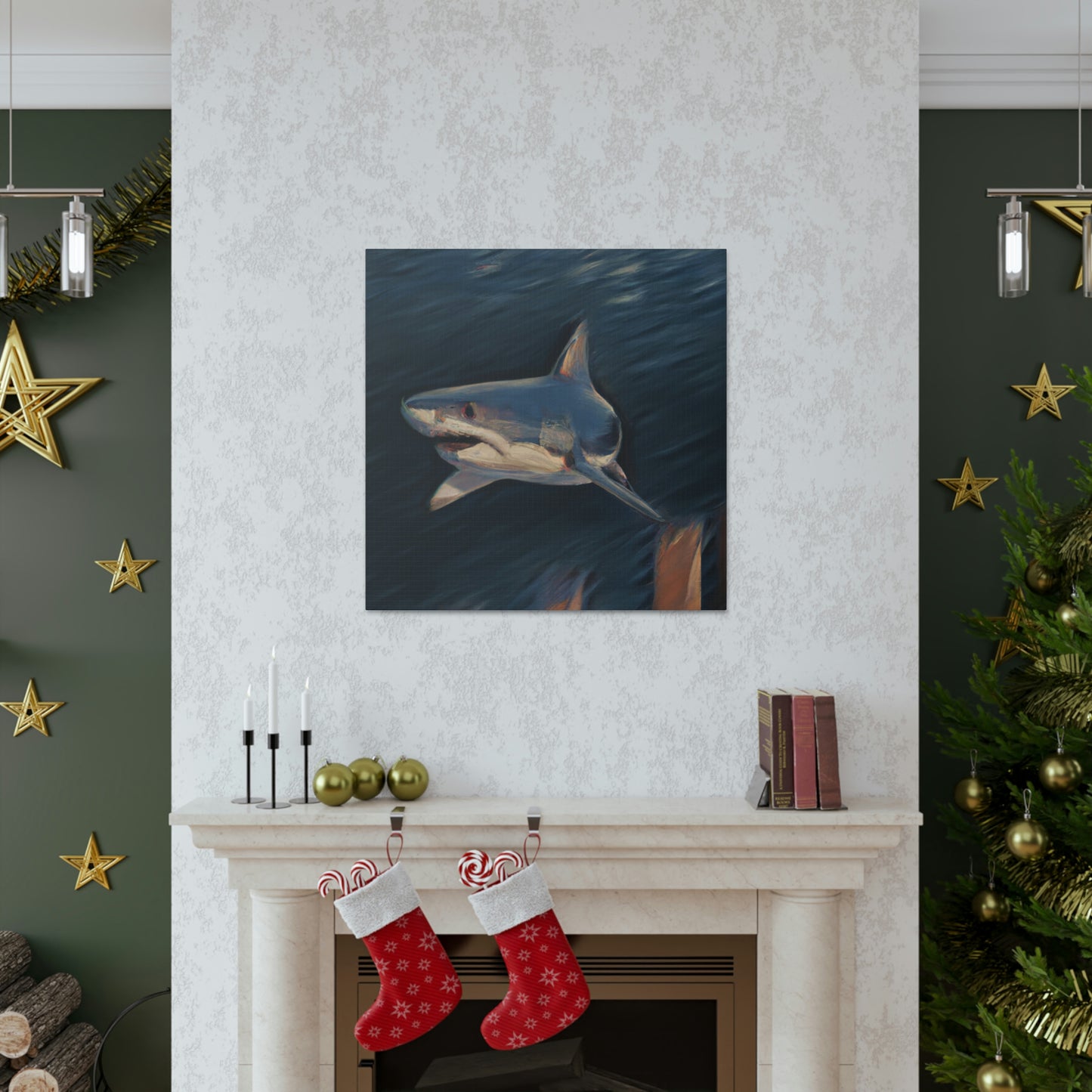 "Shark in the Ocean" - Canvas