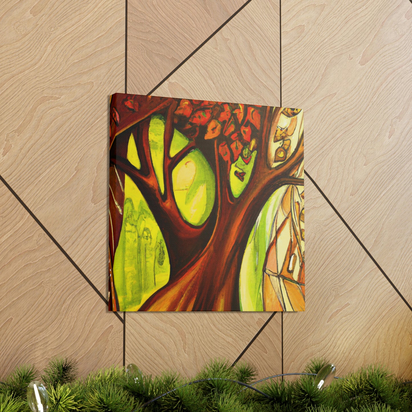 Leafy Splendor Abstract - Canvas