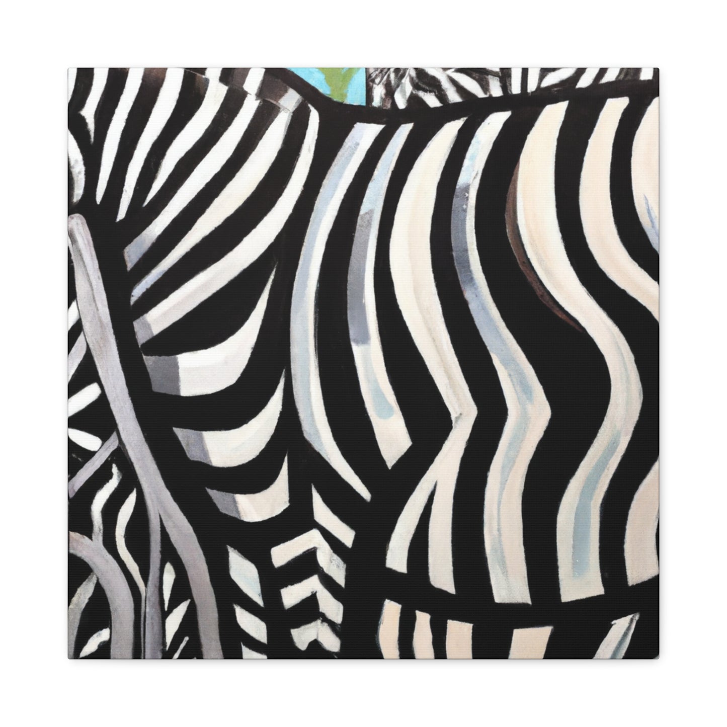 "Zebras Zooming Deco" - Canvas