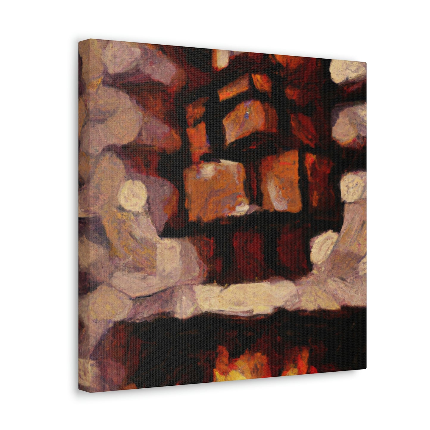 Fiery Hearth Embers - Canvas