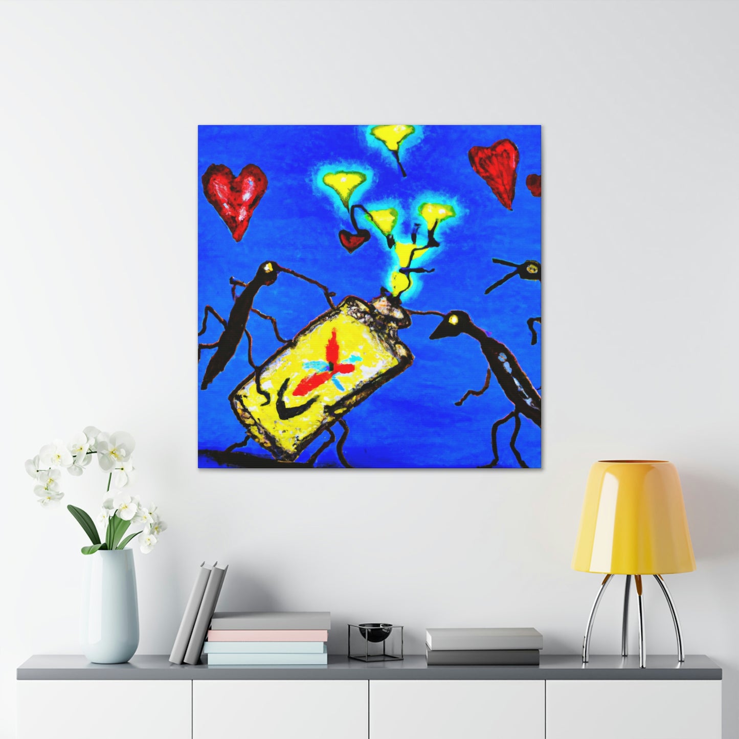 "Love Amidst Fireflies" - Canvas