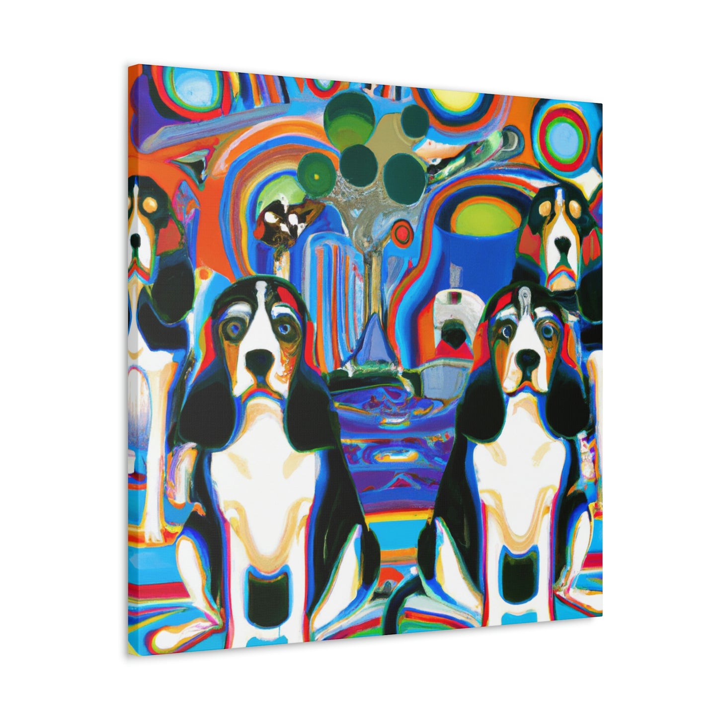 "Beagle in Art Deco" - Canvas