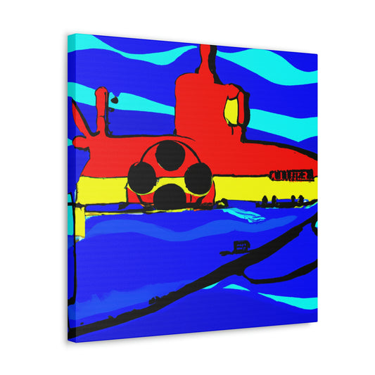 Submarine Pop Art Splash - Canvas