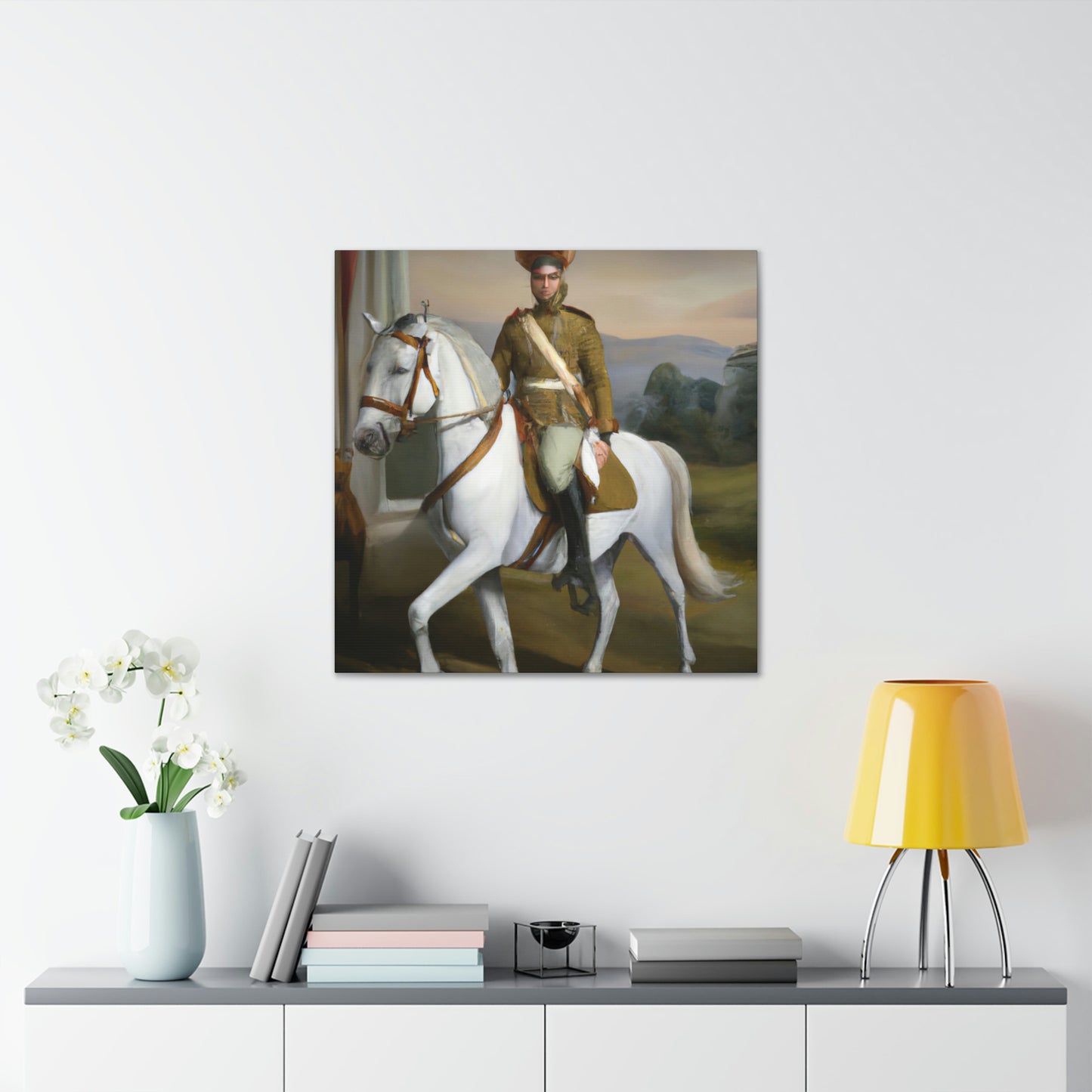 Galloping Cavalryman. - Canvas