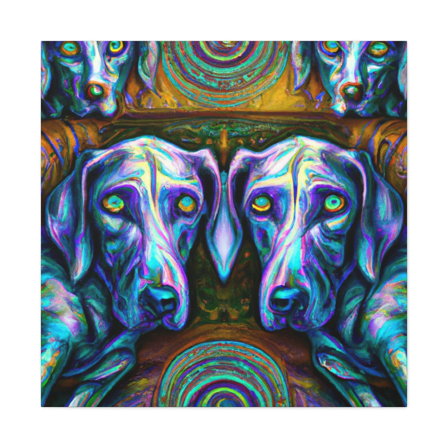 "Weimaraner in Moonlight" - Canvas