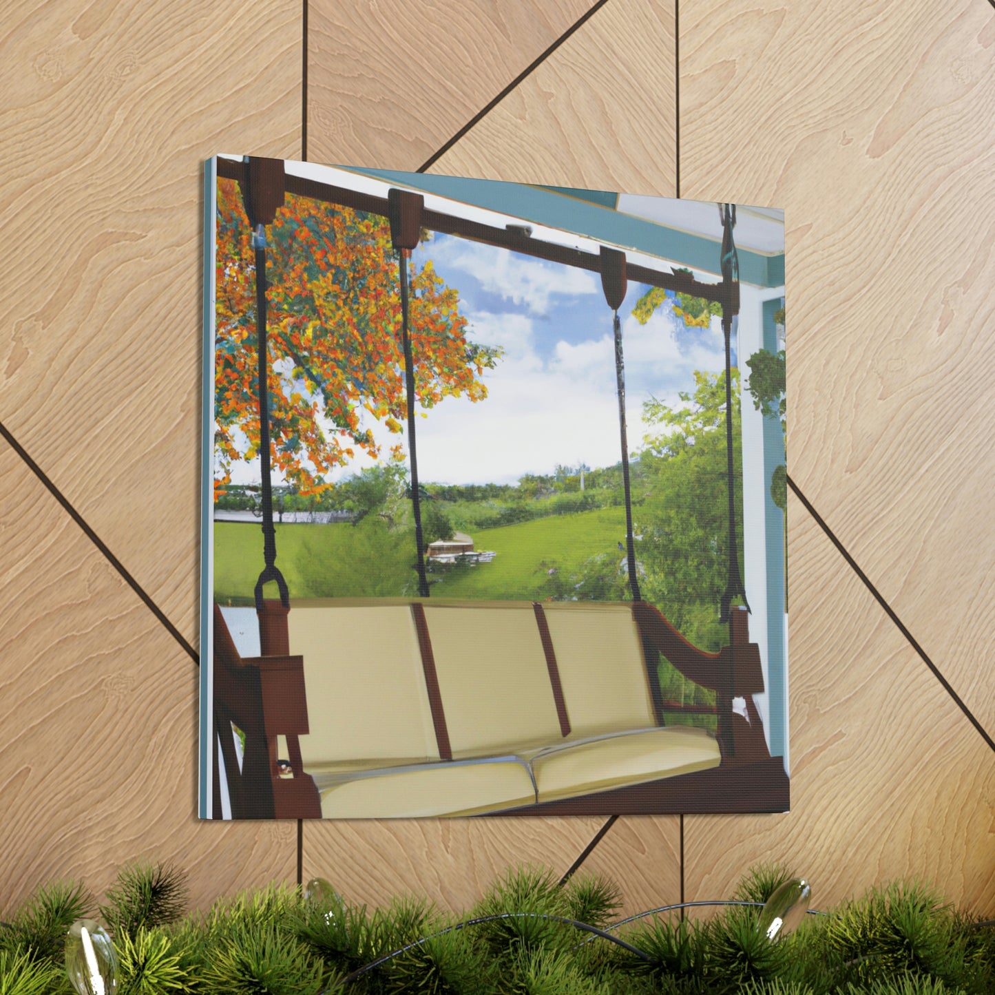 "Porch Swing in Bloom" - Canvas