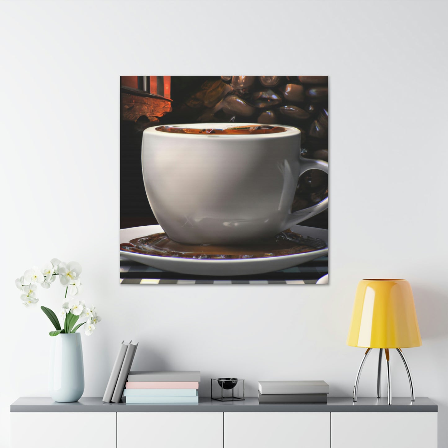 "Coffee Reflection Realism" - Canvas