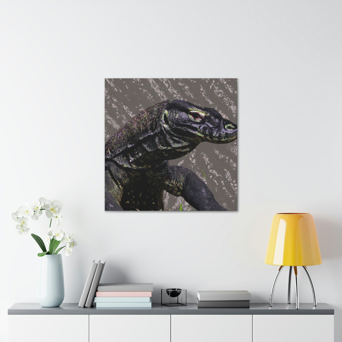 Komodo Dreaming Vividly - Canvas