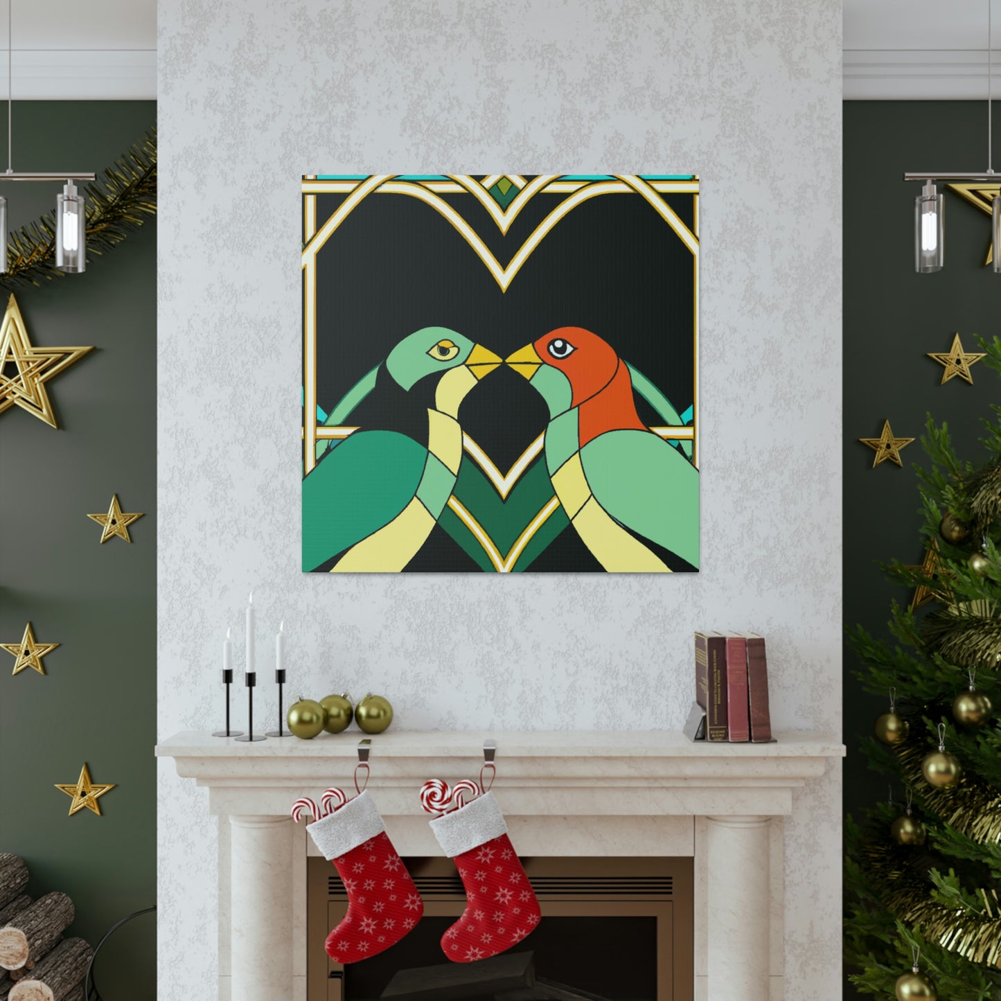 Lovers in Art Deco - Canvas