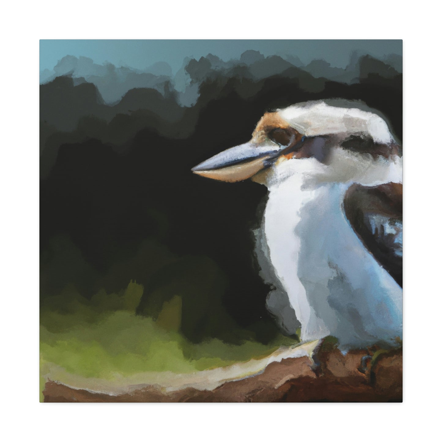 Kookaburra Chaos Paint. - Canvas