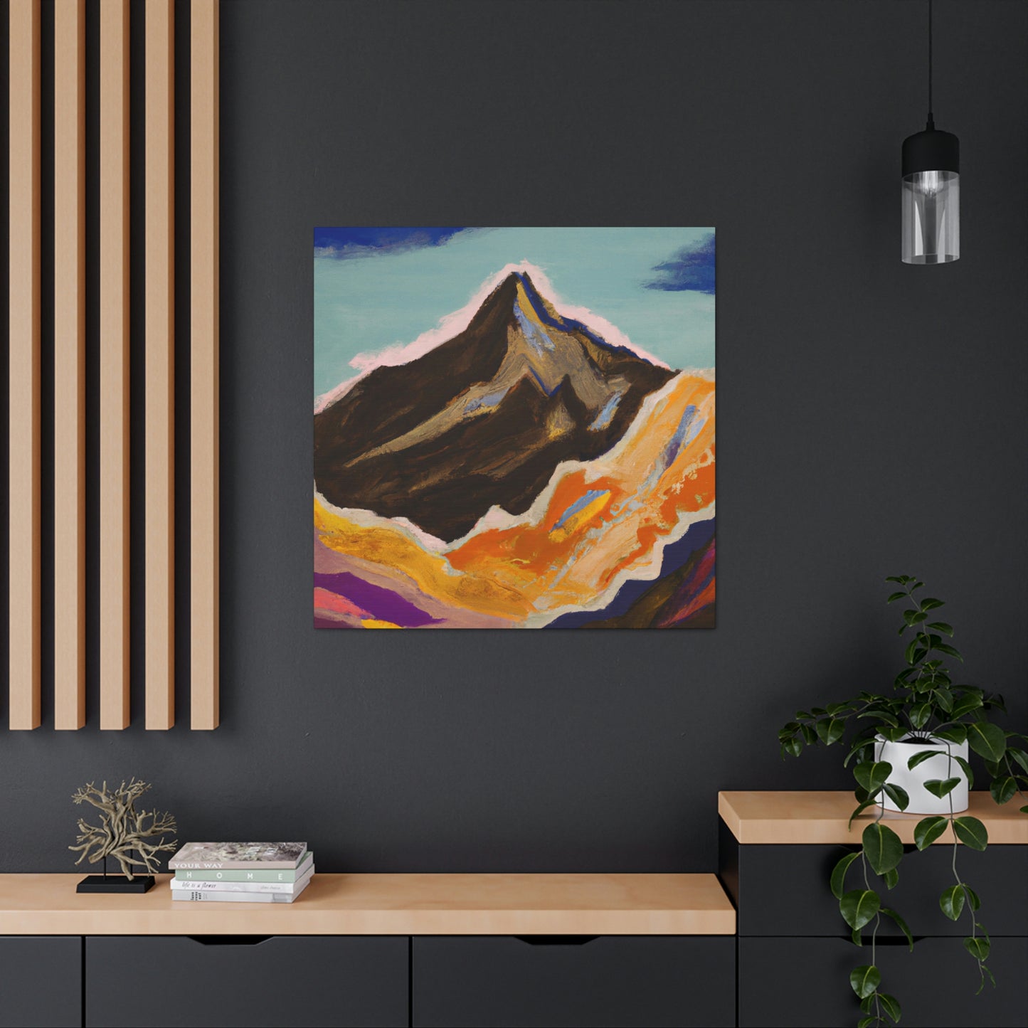 Mountains in Moonlight - Canvas