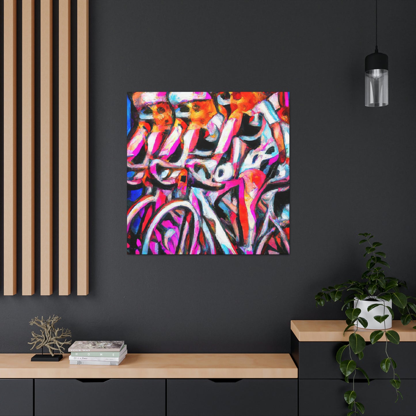 Bike Riders Expressionism - Canvas