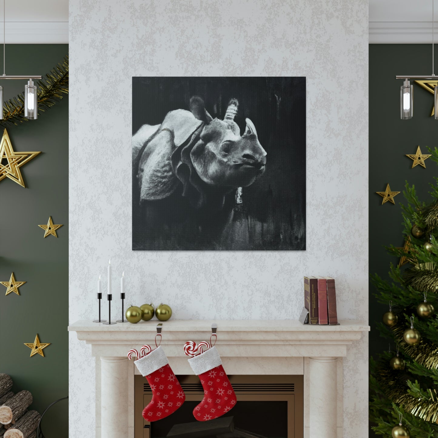 Rhino Majestic Splendor - Canvas