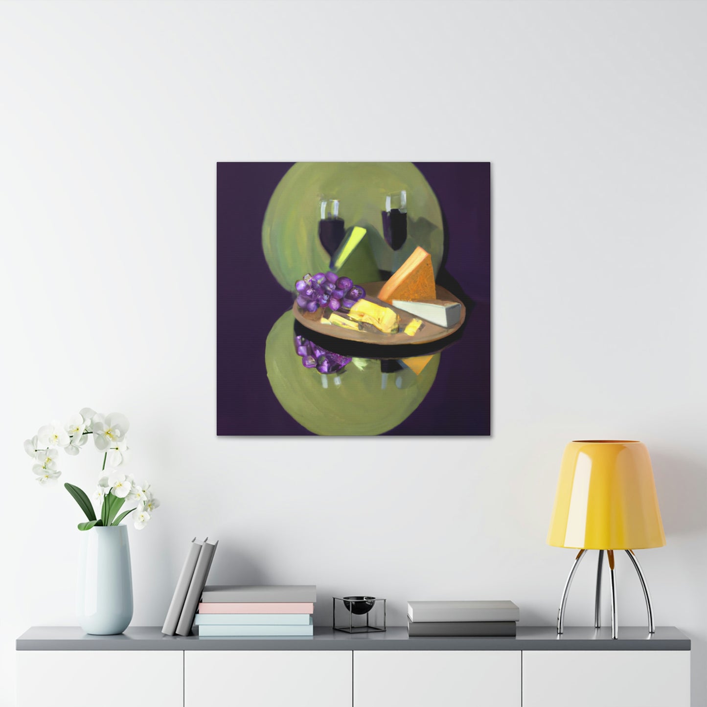 Grapes and Cheese Feast - Canvas