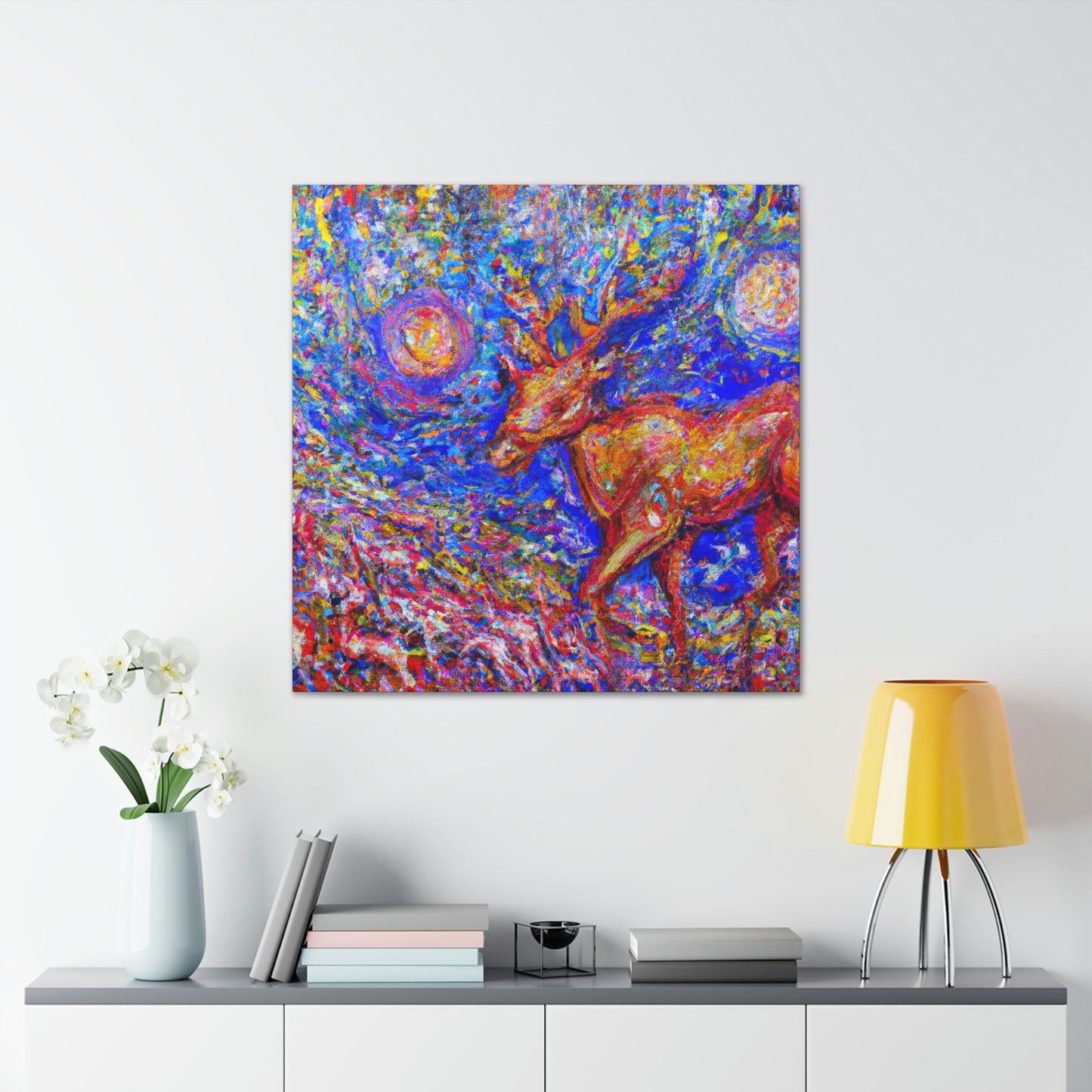 Reindeer in Expressionism - Canvas