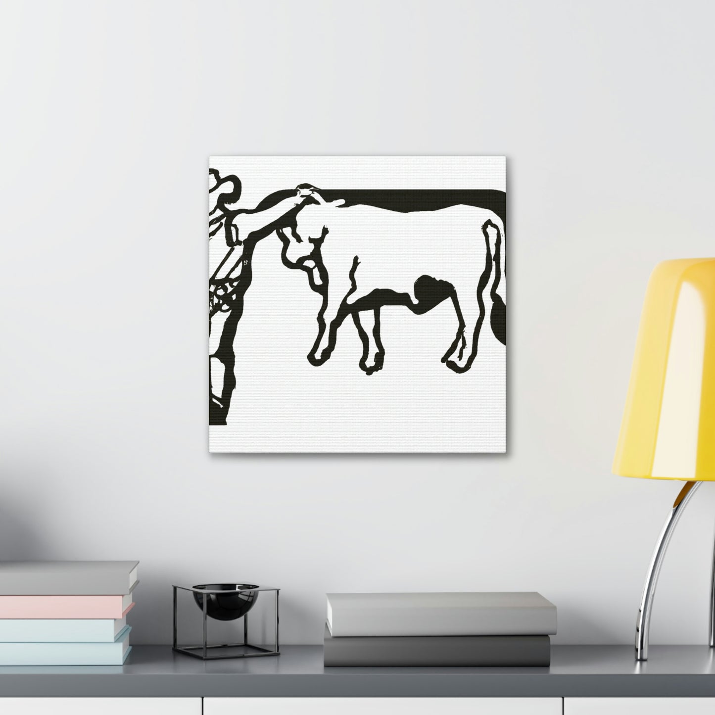 Branding Cattle Abstract - Canvas