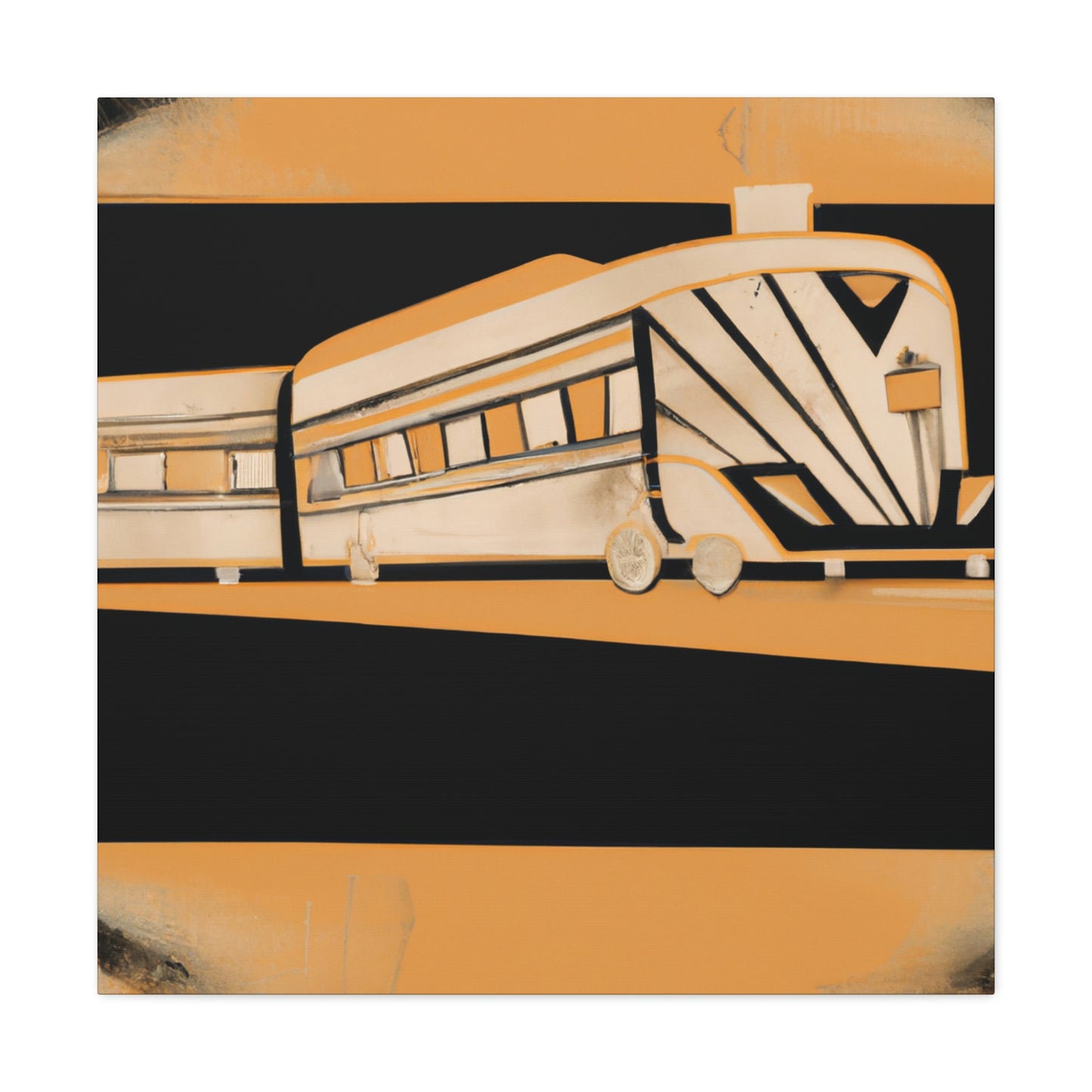 "Train of Deco Dreams" - Canvas