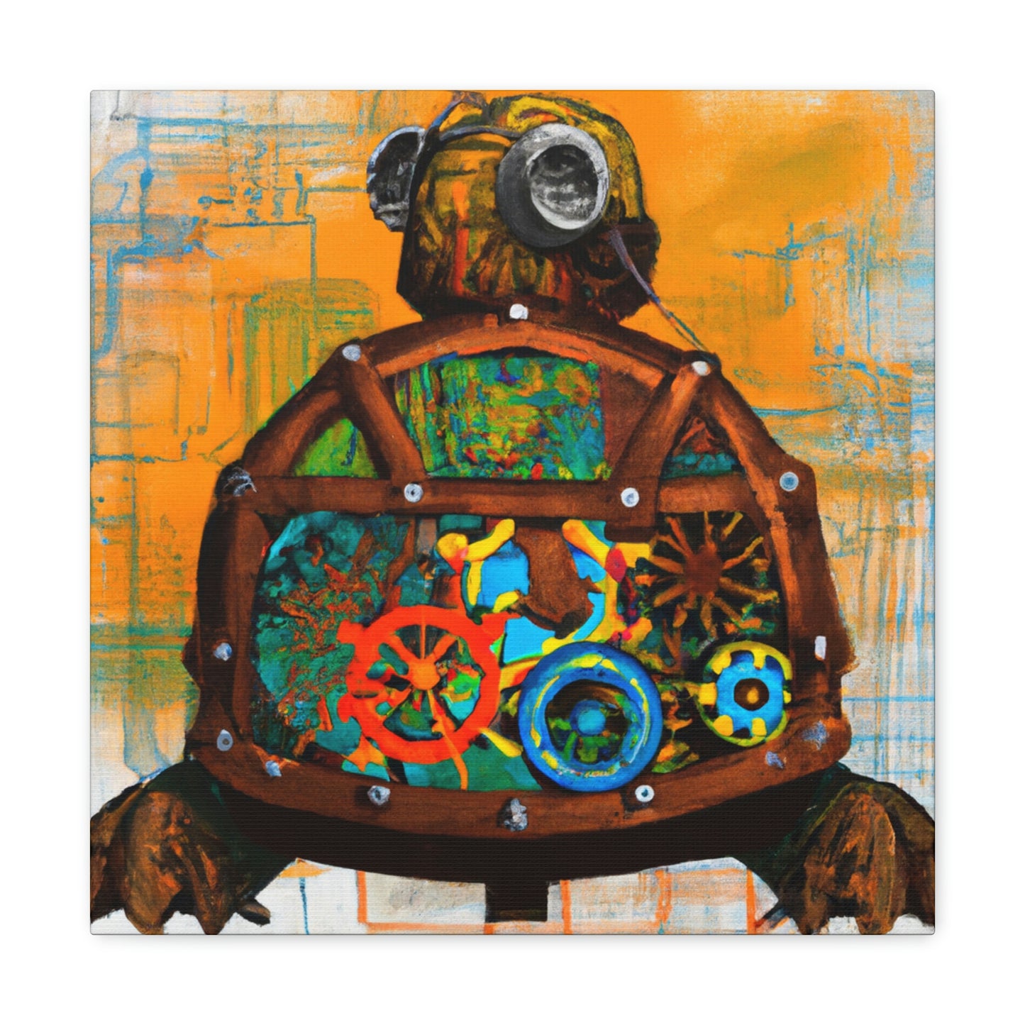 Sea Turtle Clockwork Dreams - Canvas