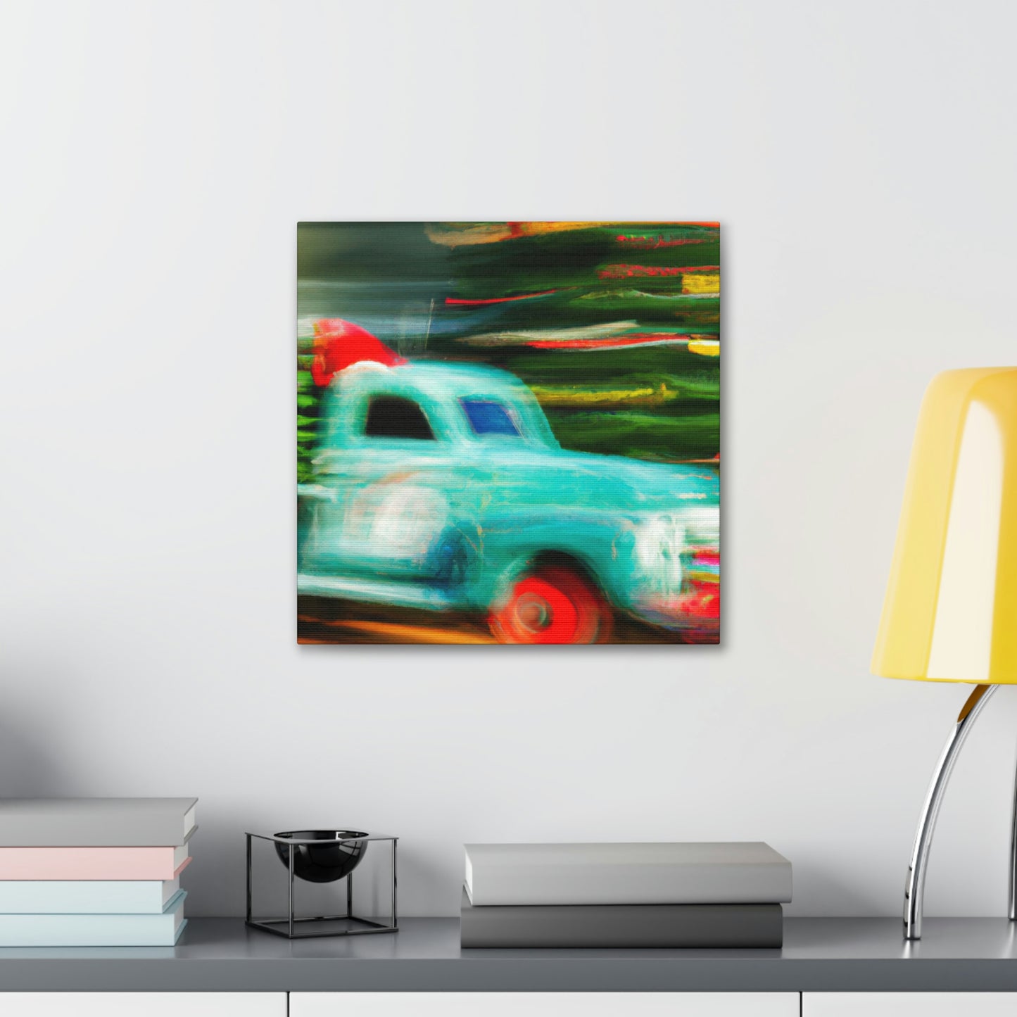 "Vintage Christmas Delivery Truck" - Canvas