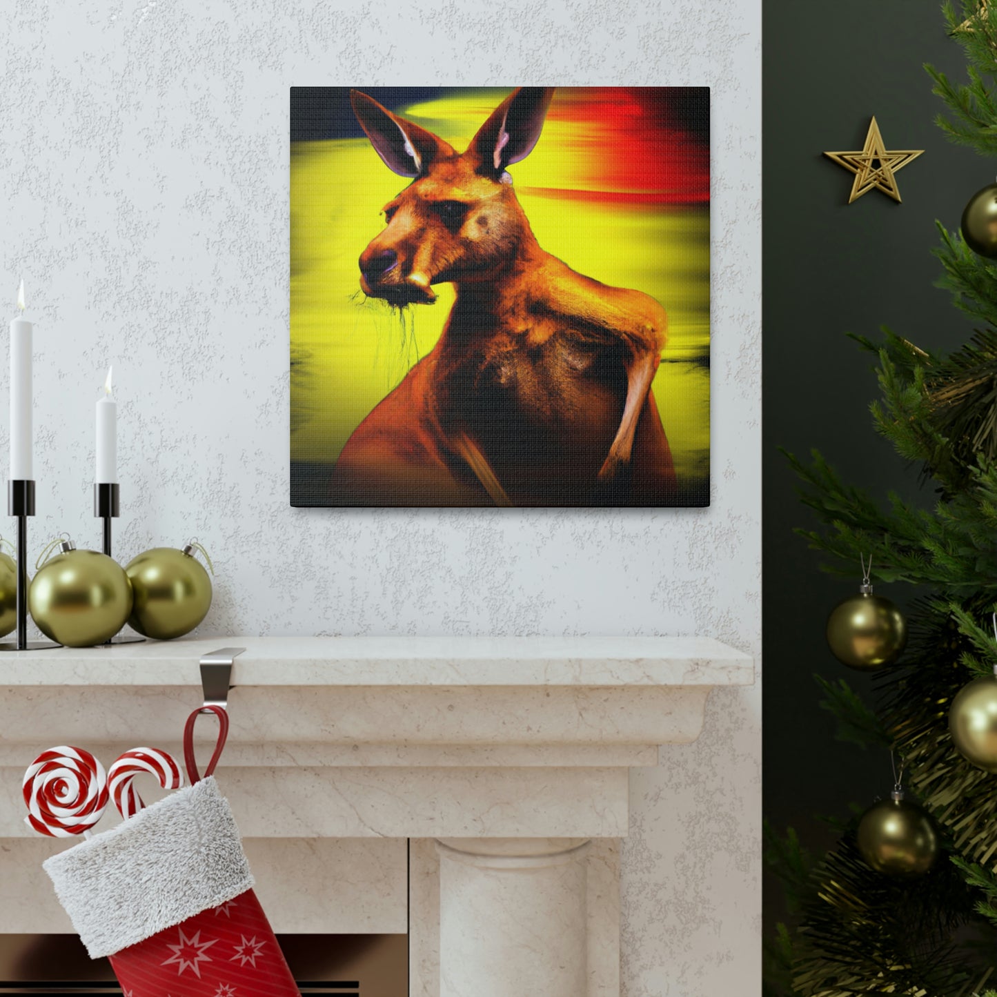 "Kangaroo in Technicolor" - Canvas