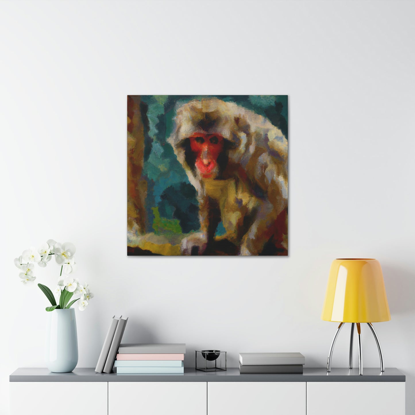 "Macaque in Contemplation" - Canvas