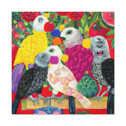 African Greys Adored - Canvas