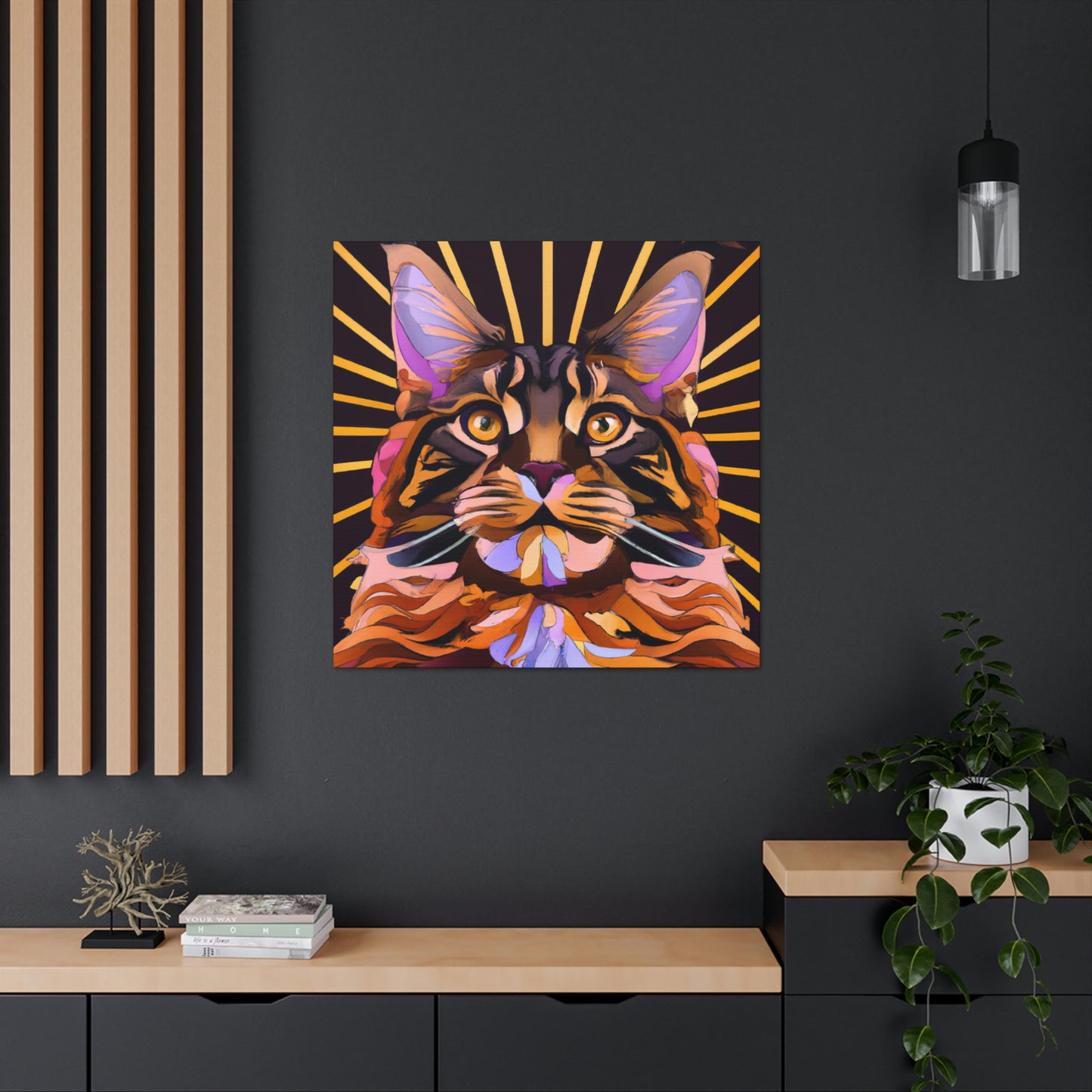 "Coon Cat Coiffure" - Canvas